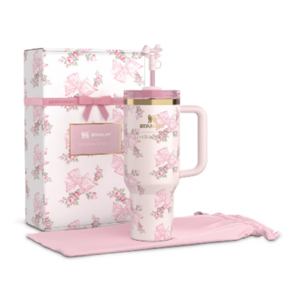 New, Limited Edition- LiveShackFancy x Stanley - 40 oz Tumbler - Rosa Beaux Pink